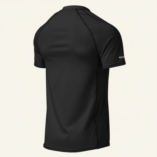 Compression Tee Black – Back Grau (clean)