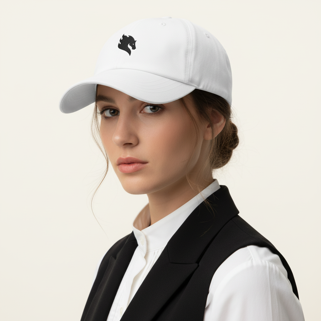 Bellmont Cap White – Reiter Nahaufnahme
