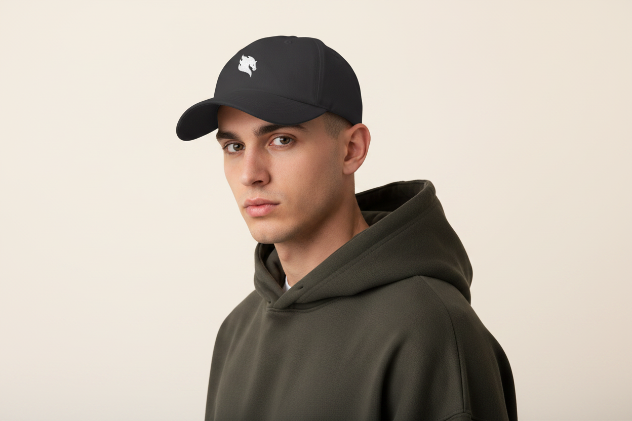 Dunkelgraue Cap – Western Reiter