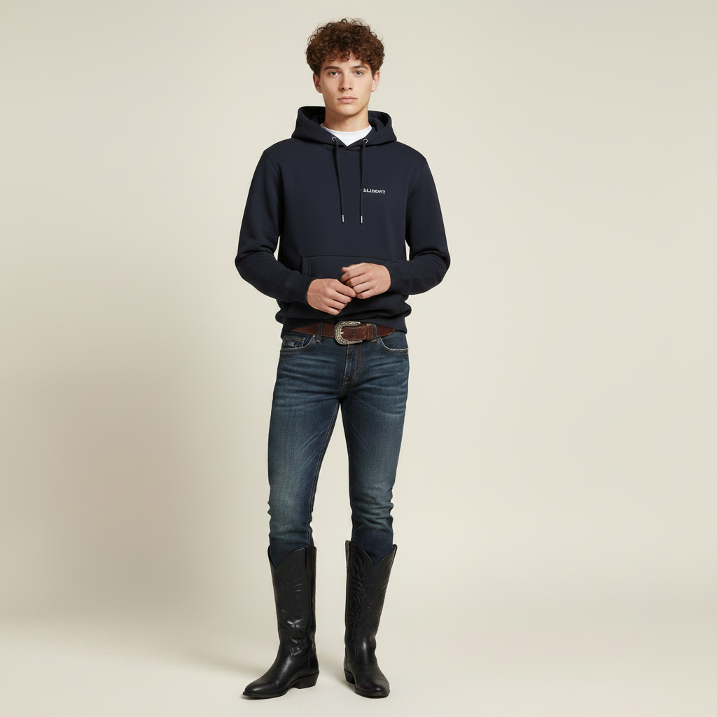 Hoodie Navy Western
