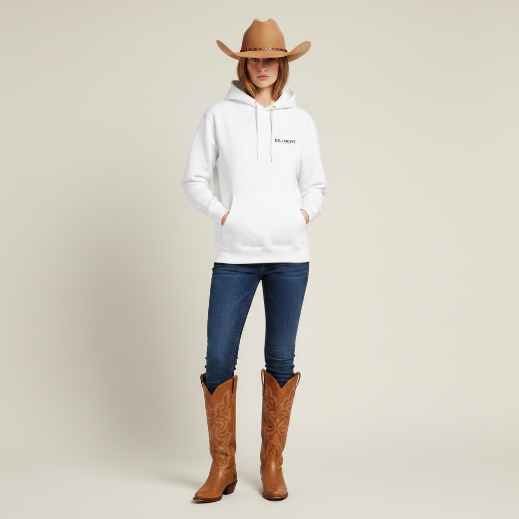 Hoodie Weiß Western