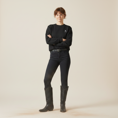 Noir Sweatshirt Western Boots