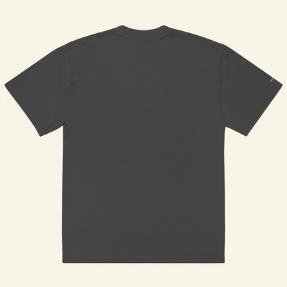 Oversized Tee Ivory – Back Grau