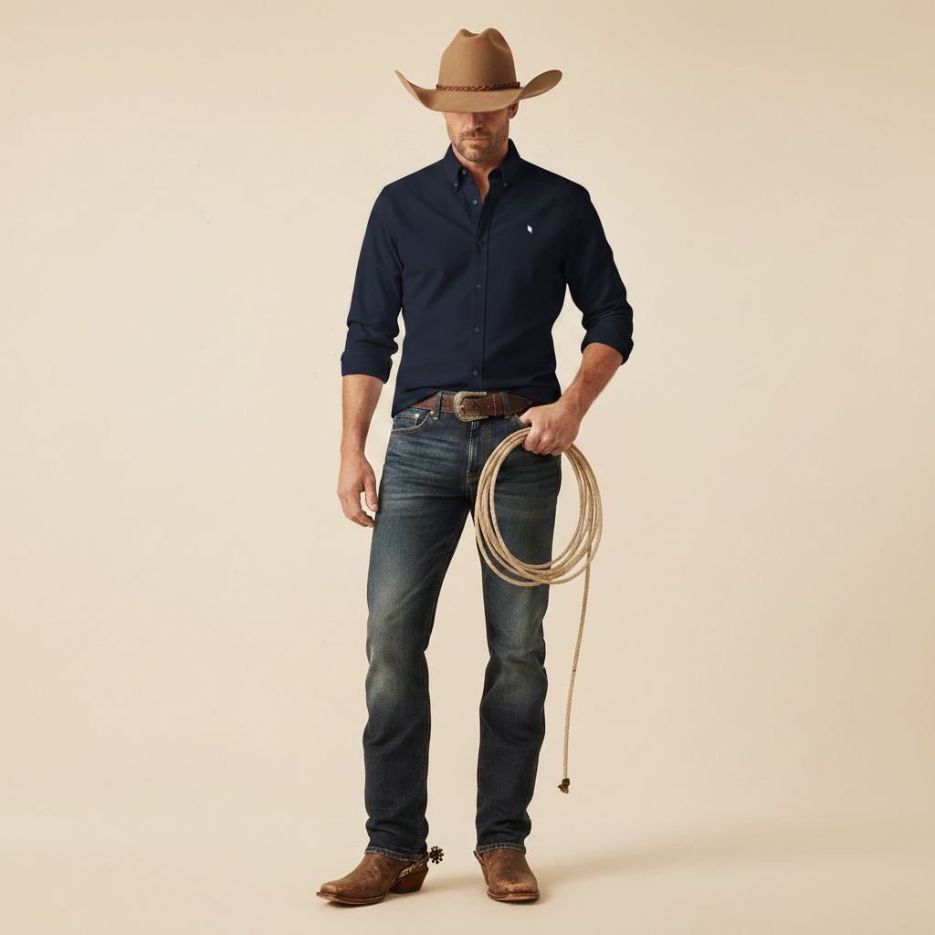 Oxford Shirt Navy – Cowboy