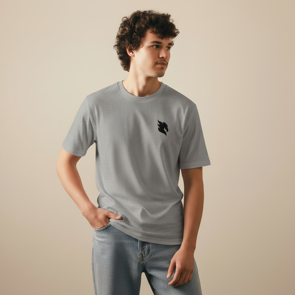 Performance Tee Meliertes Grau – Cowboy