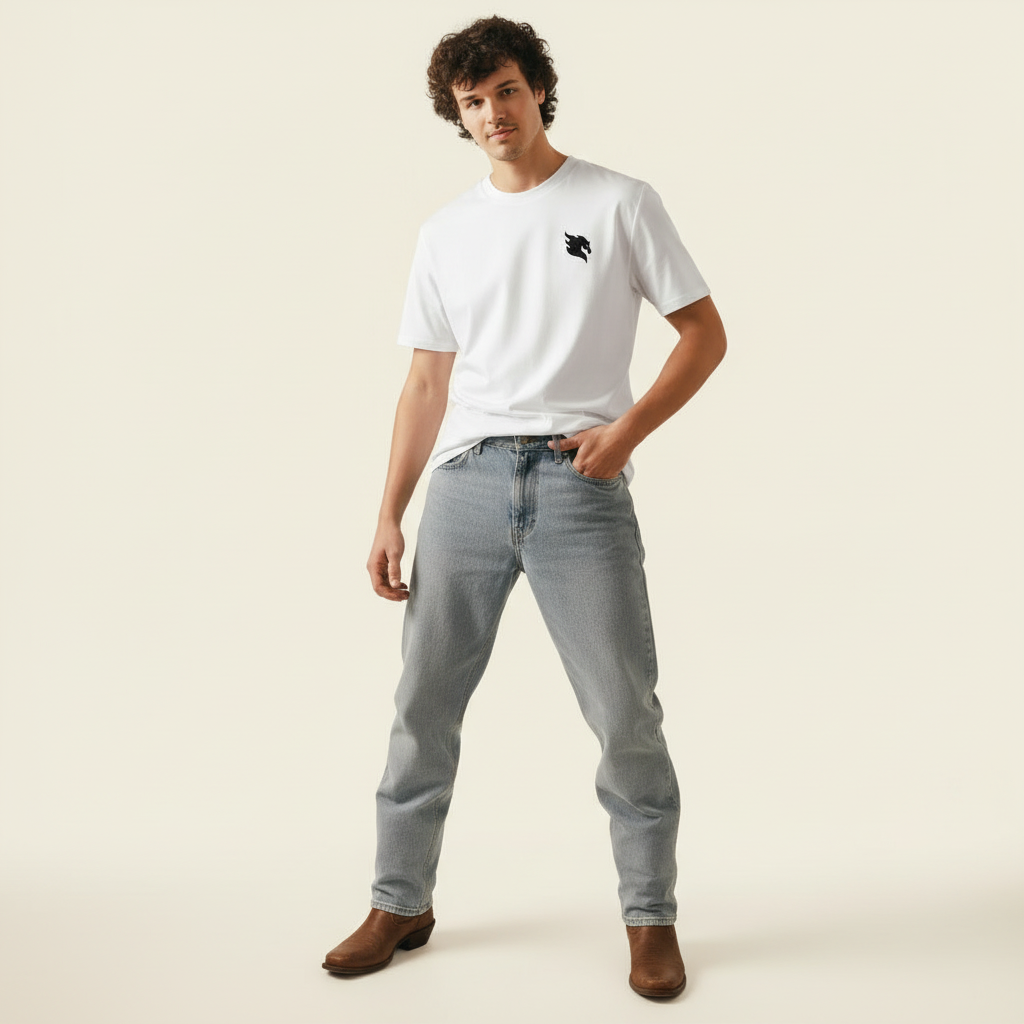 Performance Tee Weiß – Cowboy
