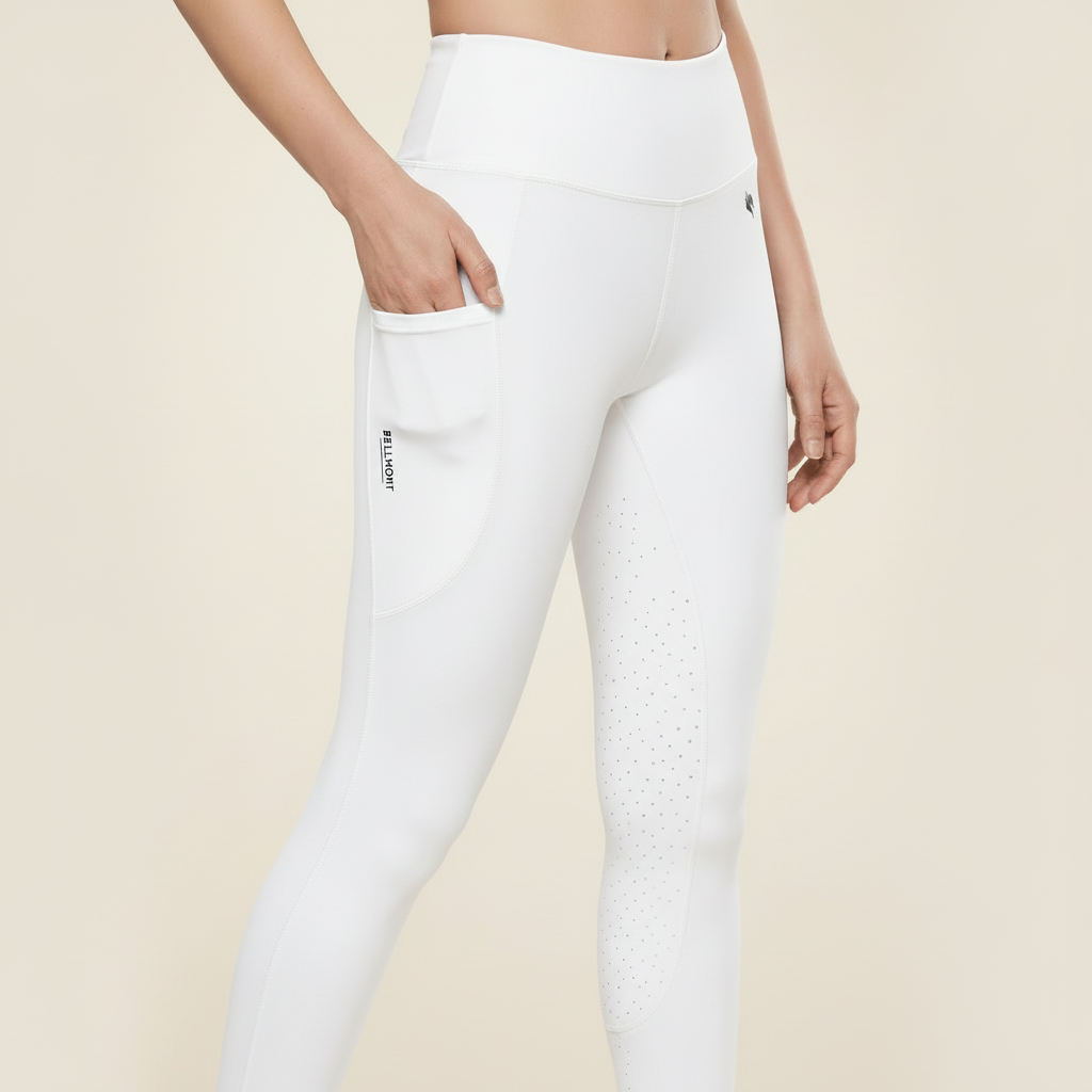 Riding Leggings White – Detail