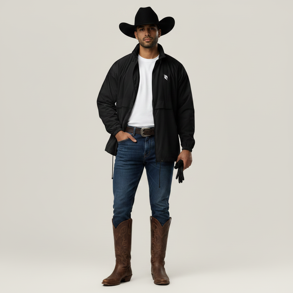 Windbreaker Schwarz – Western Reiter